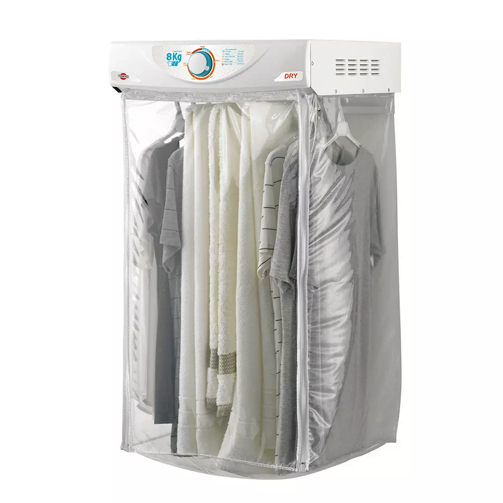 SECARROPAS COLGANTE TOKYO 8KG CON 9 ESPACIOS PARA COLGAR 65°C +
ANTIARRUGAS T2929